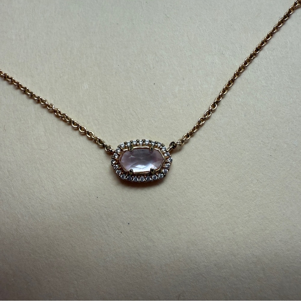 Kendra Scott Gemstone Pendant Necklace with Gold Chain